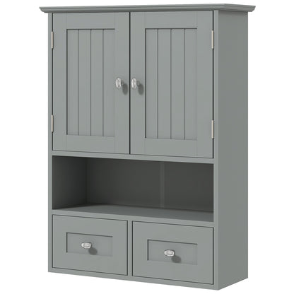 Wall Cabinet Bathroom with Drawers and Open Shelf