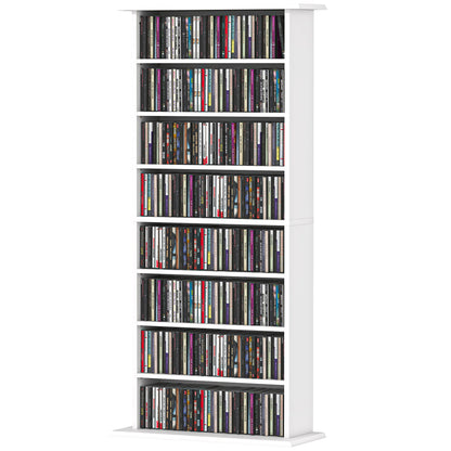 8-Tier Slim CD and DVD Storage Shelf