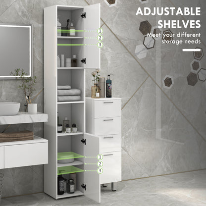 Tall narrow bathroom storage cabinet