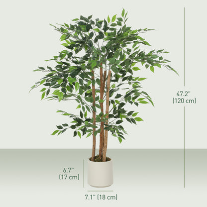 Artificial banyan tree realistic foliage — Set of 2