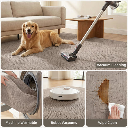 Faux fur area rug