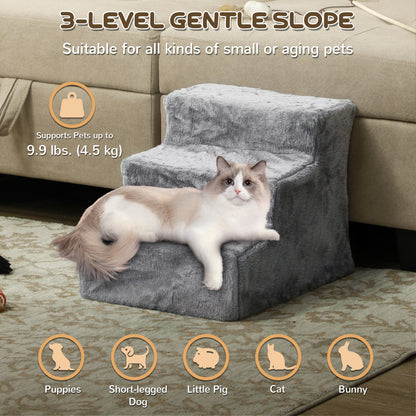 Escalera de 4 peldaños para perros con funda extraíble