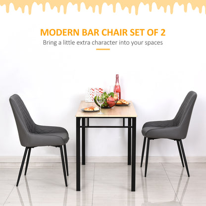 Upholstered dining chairs set of 2