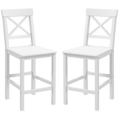 Counter Height Stools Set of 2 Farmhouse Style