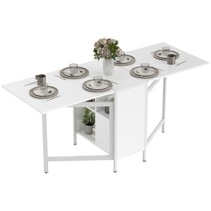 Folding drop leaf dining table