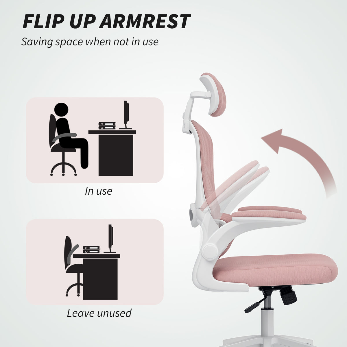 Ergonomic office chair high back rotatable headrest