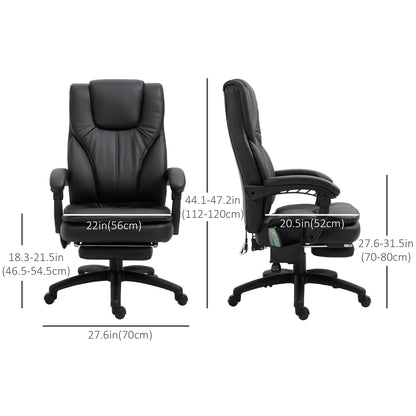 Silla de oficina de masaje reclinable con reposapiés