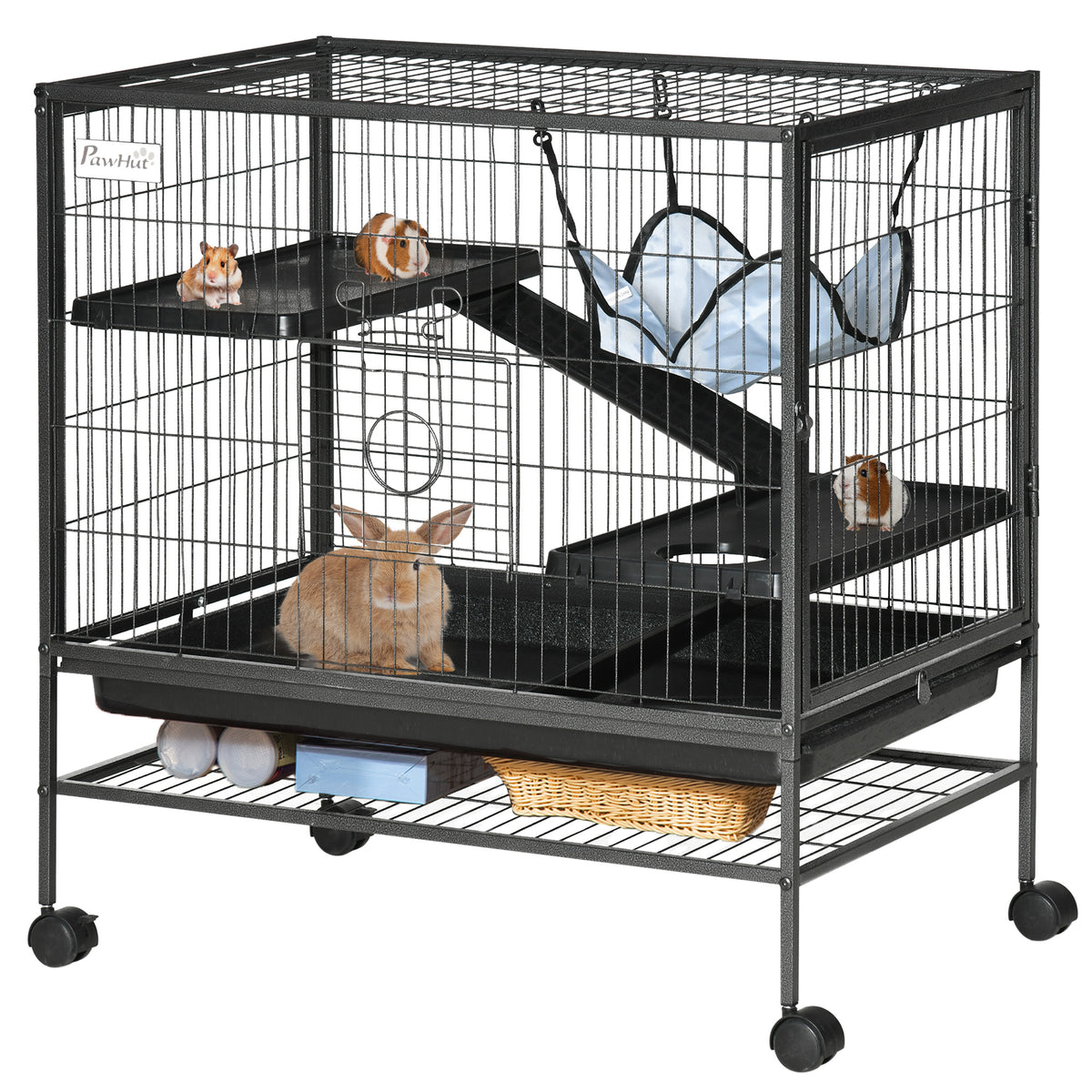 3-Tier Small Animal Cage with Wheels