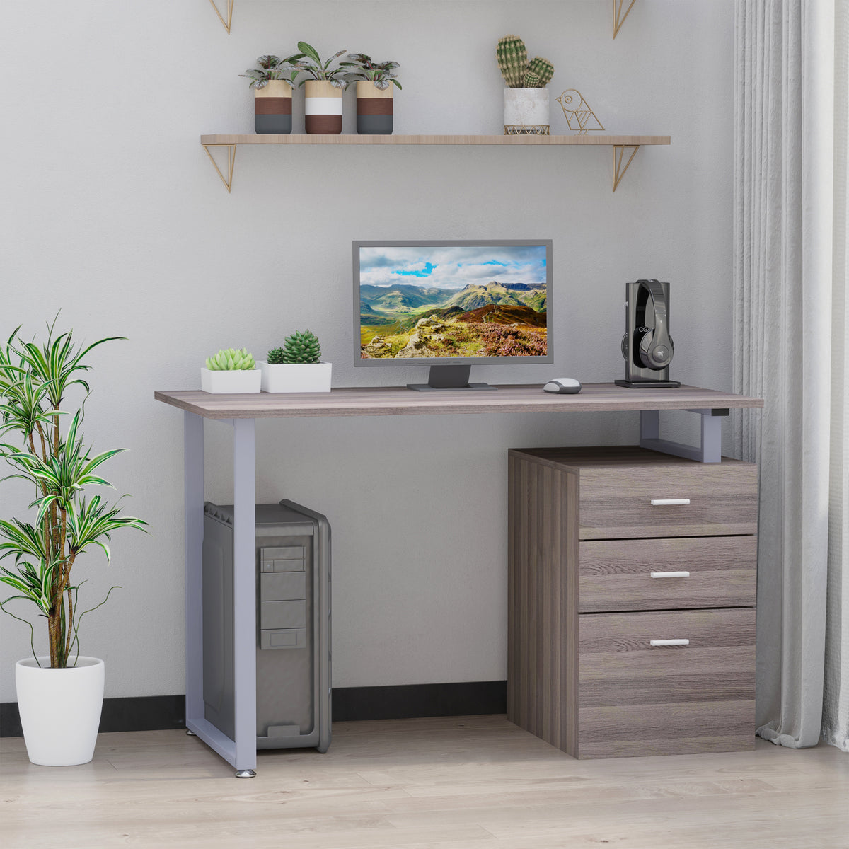 Computer Desk Removable Drawers 47 inches