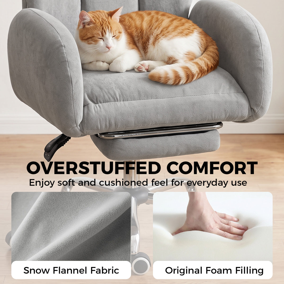 Ergonomic Office Chair with Footrest