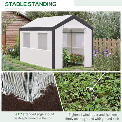 2x3m Heavy Duty Walk-in Greenhouse with Steel Frame