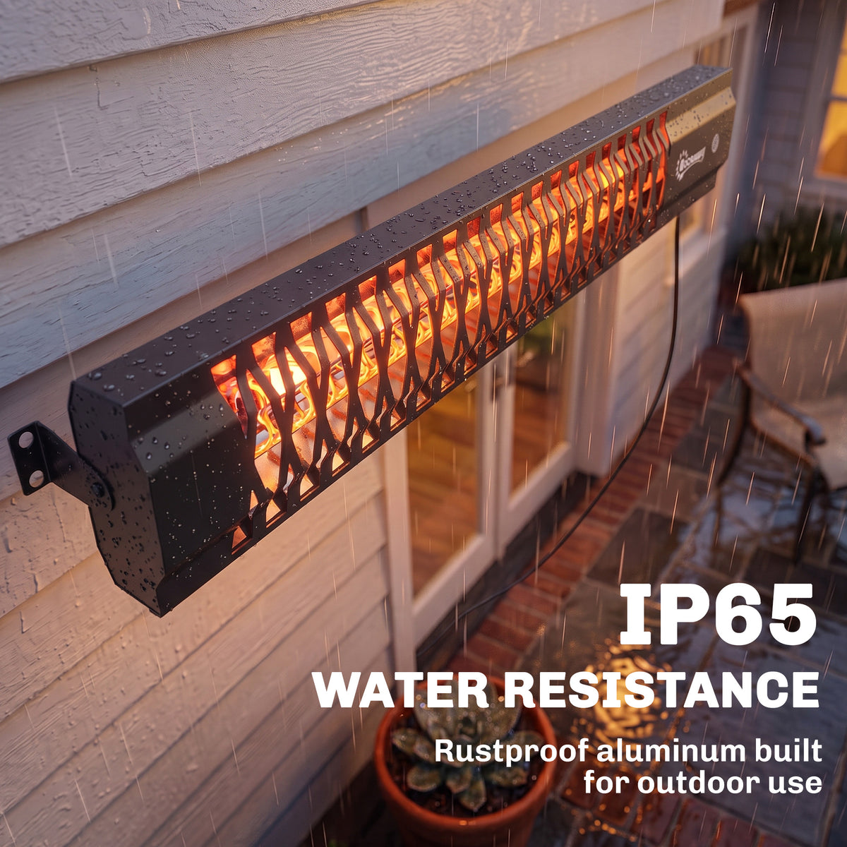 1500 W Electric Wall-Mounted Infrared Patio Heater
