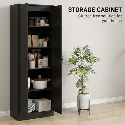 Tall kitchen pantry storage cabinet made of particle board