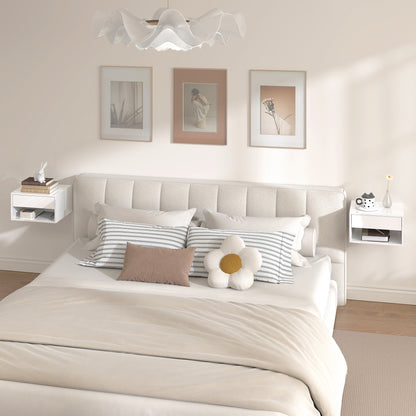 Floating bedside tables wall-mounted — Set of 2