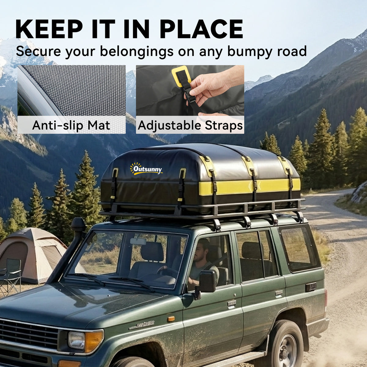 Waterproof Rooftop Cargo Bag 600 L Capacity