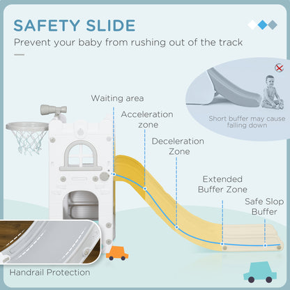 5-in-1 Toddler Slide with Basketball Hoop