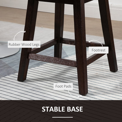 Swivel bar stools set of 2 with wood legs