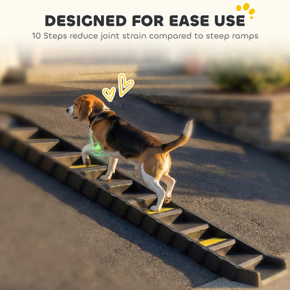 Rampa plegable para perros con peldaños antideslizantes