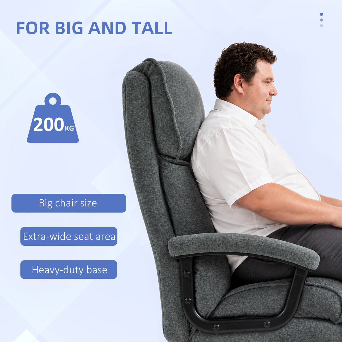 Silla de oficina ergonómica de gran tamaño