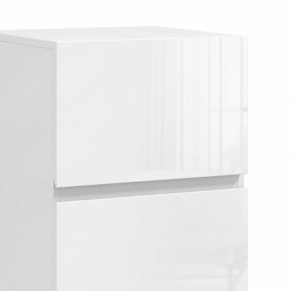 Modern Nightstand 2-Drawer Bedside Table — Set of 2