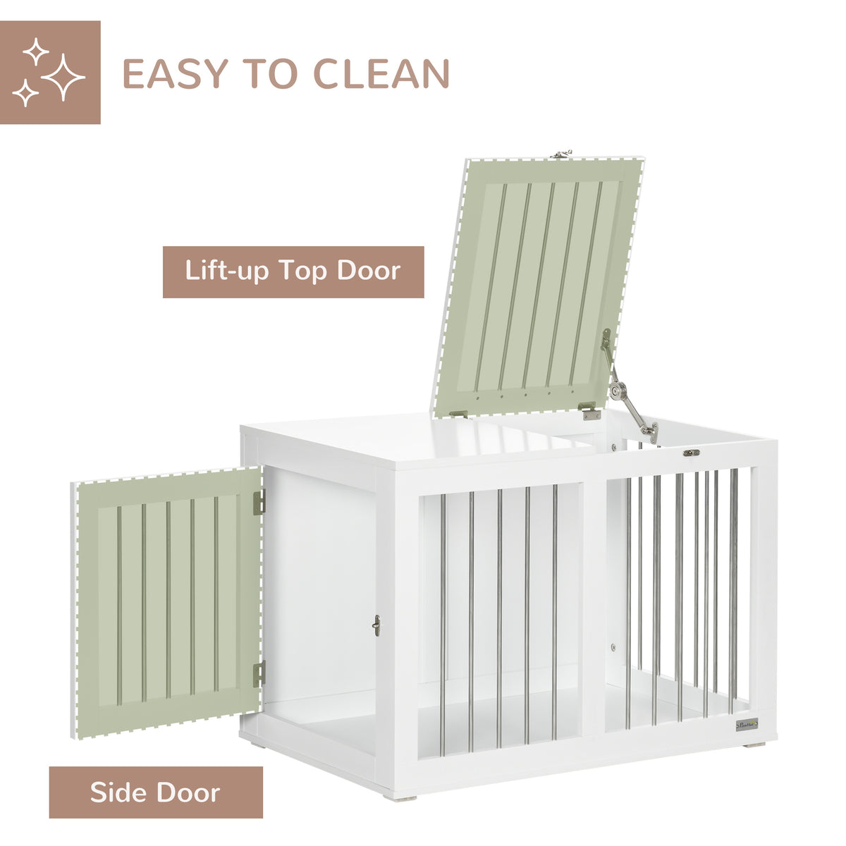 Dog crate furniture medium size double door 31.5 inch