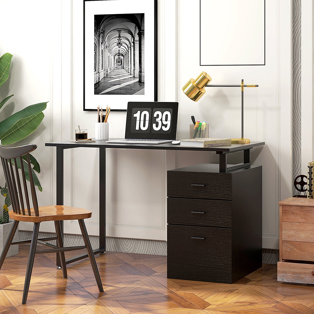 Computer Desk Removable Drawers 47 inches