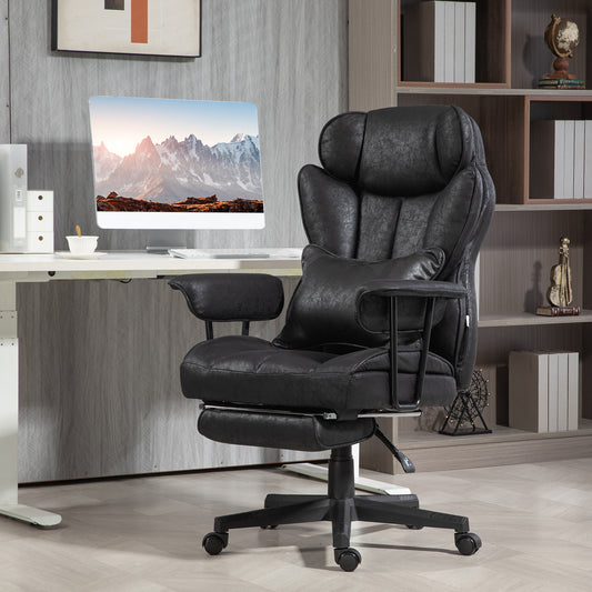 Big and tall ergonomic office chair with footrest