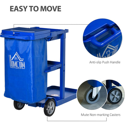 Janitorial Cart 3-Tier with Rubbish Bag