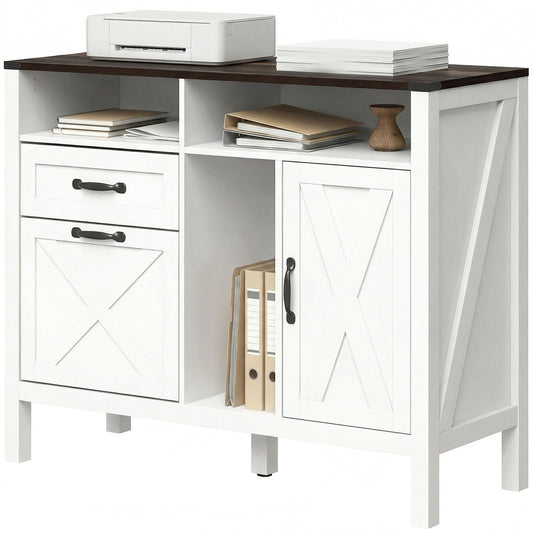 Lateral filing cabinet rustic style