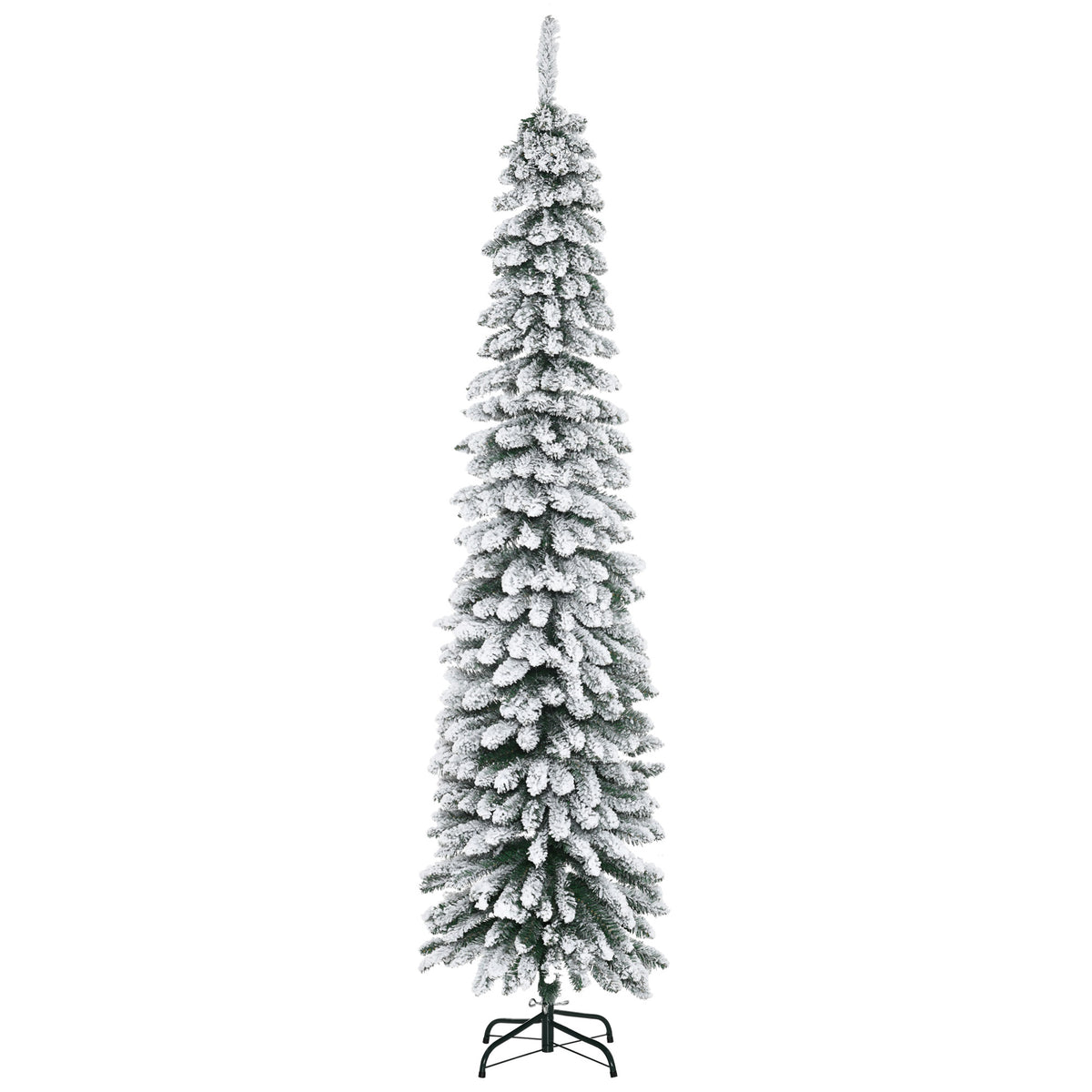 Slim Snow-Flocked Artificial Christmas Tree 7ft