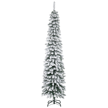 Slim Snow-Flocked Artificial Christmas Tree 7ft