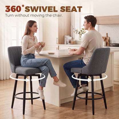 Modern swivel bar stools — Set of 2