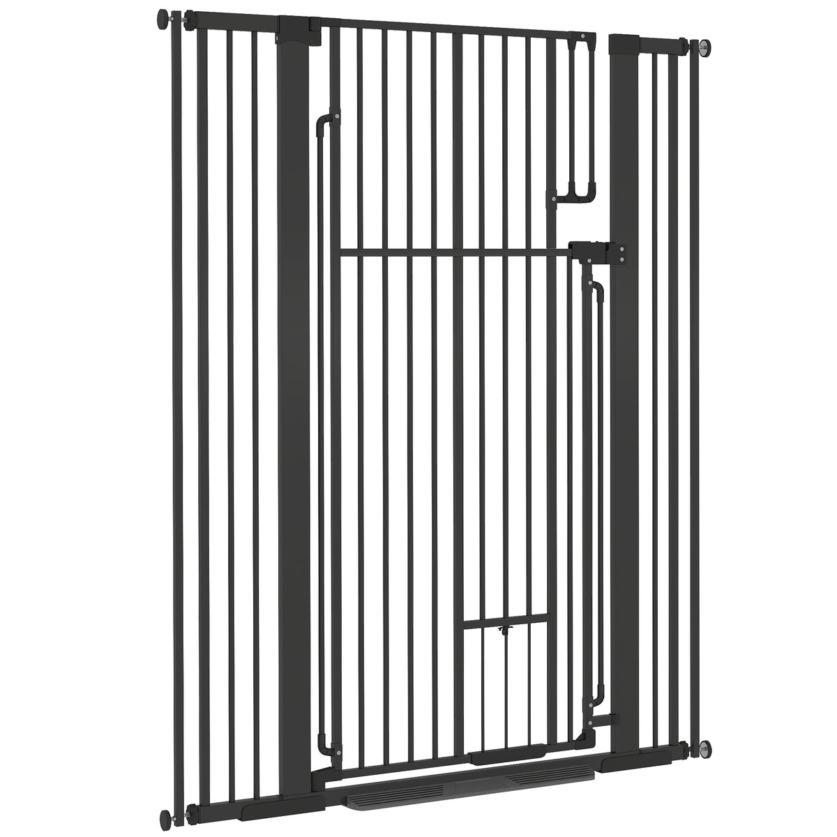 Dog Gate 53.1" Tall with Built-in Cat Door