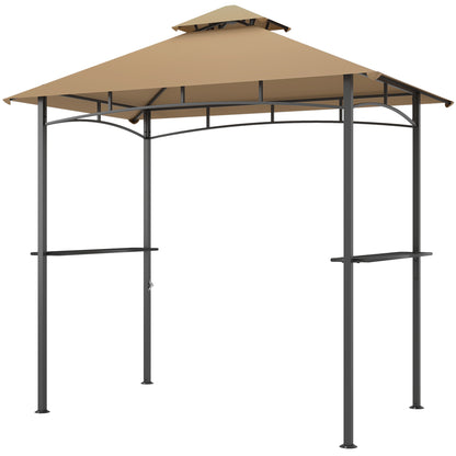 Cenador para barbacoa de doble techo 244 x 152 cm