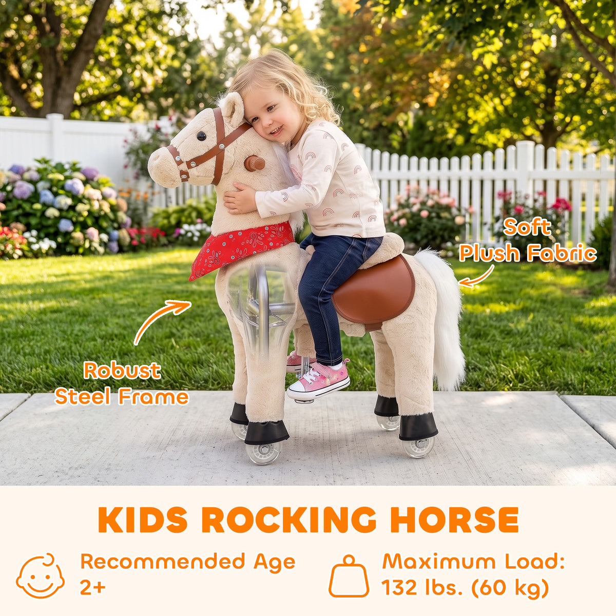 Caballo mecedor interactivo para niños con sonidos