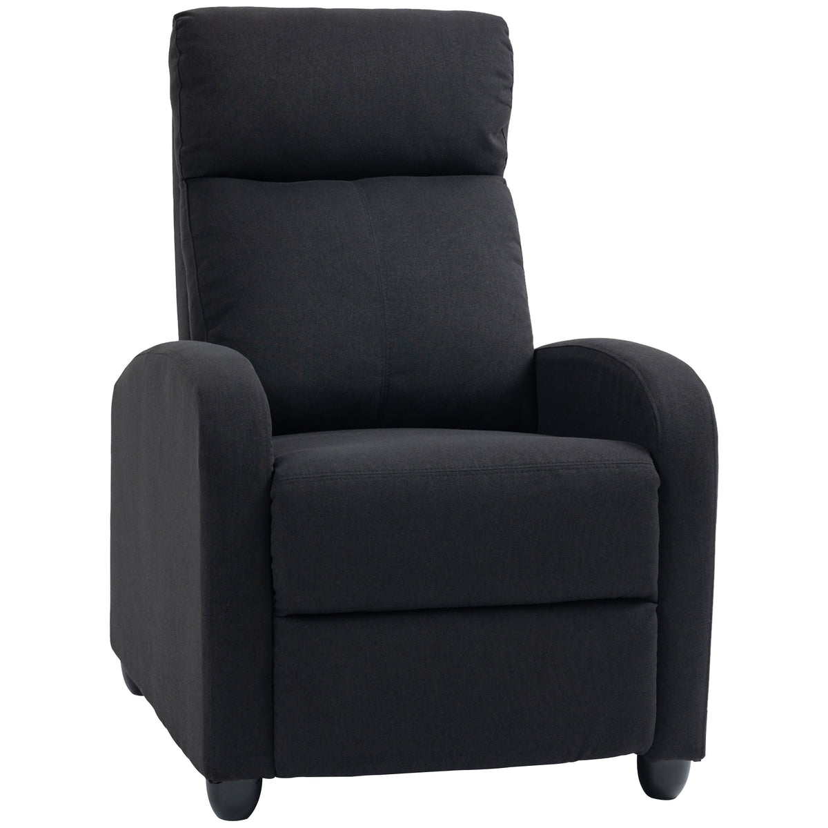 Manual reclining chair padded linen living room