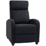 Manual reclining chair padded linen living room