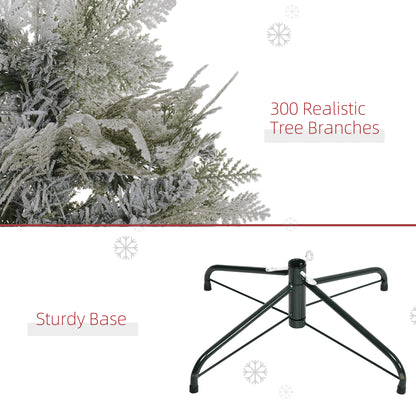 Flocked Pencil Christmas Tree 517 Branches — Green