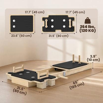 Reformer de Pilates plegable de madera