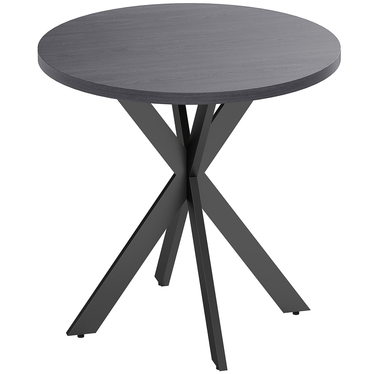 Mesa de comedor redonda contemporánea de 74 cm con patas cruzadas