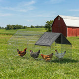 Metal Chicken Run with UV-Resistant Cover