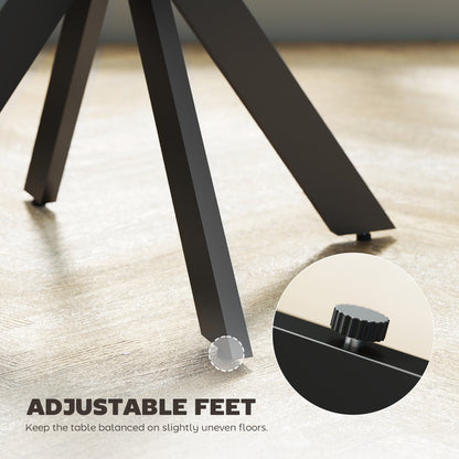 Mesa de comedor redonda contemporánea de 74 cm con patas cruzadas