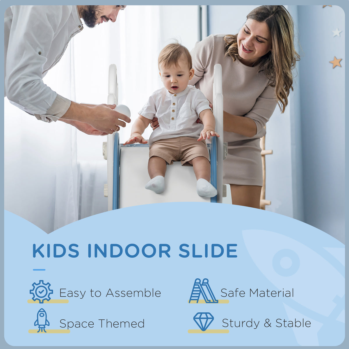 Toddler Space Theme Indoor Slide