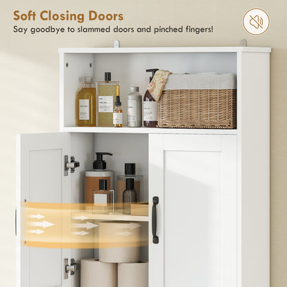 Over-the-toilet freestanding storage shelf bathroom organizer