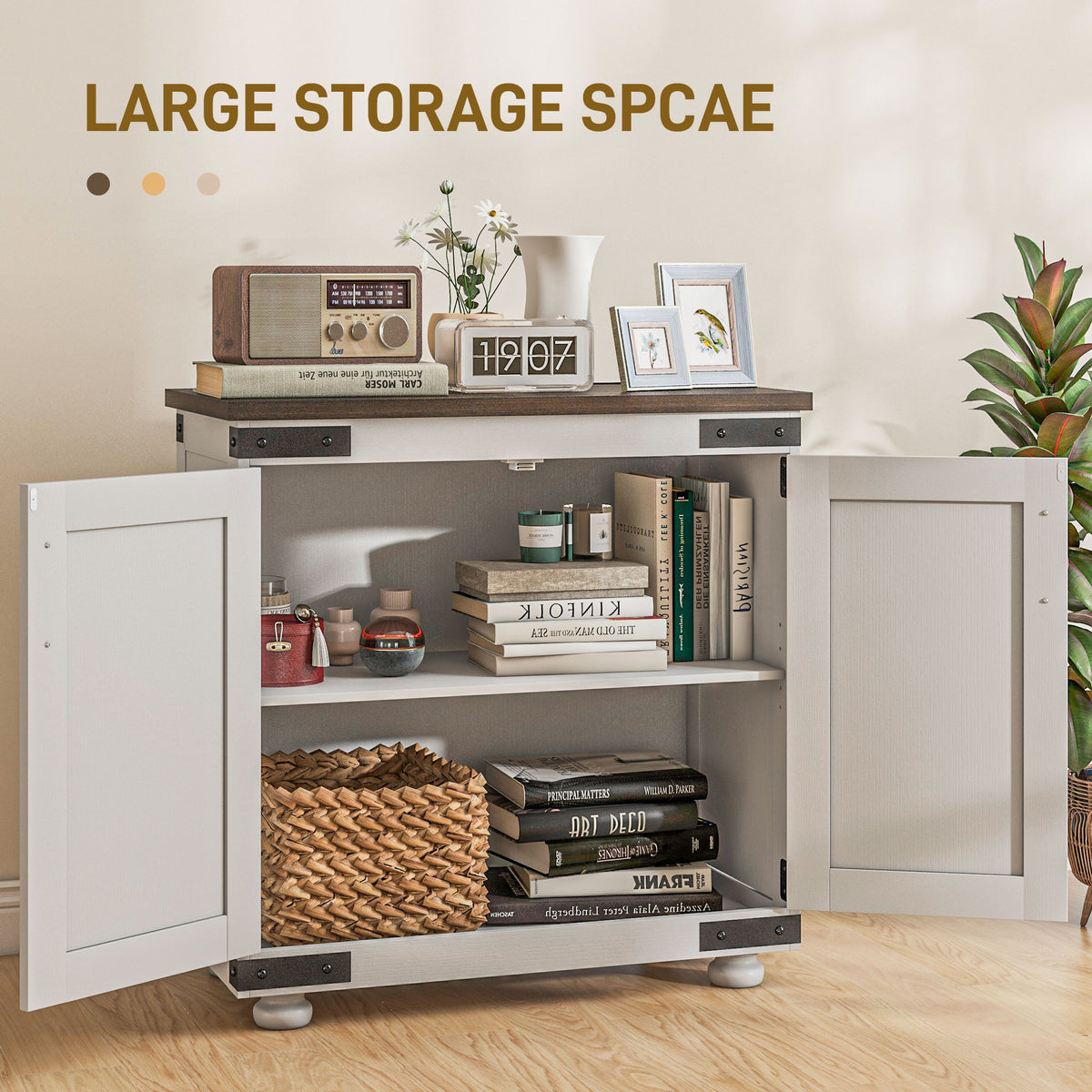 Kitchen Buffet Sideboard with Barn Door