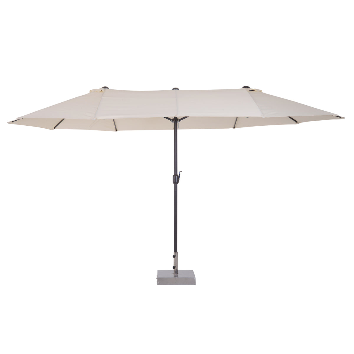 Double-Sided Rectangular Patio Umbrella 15 ft