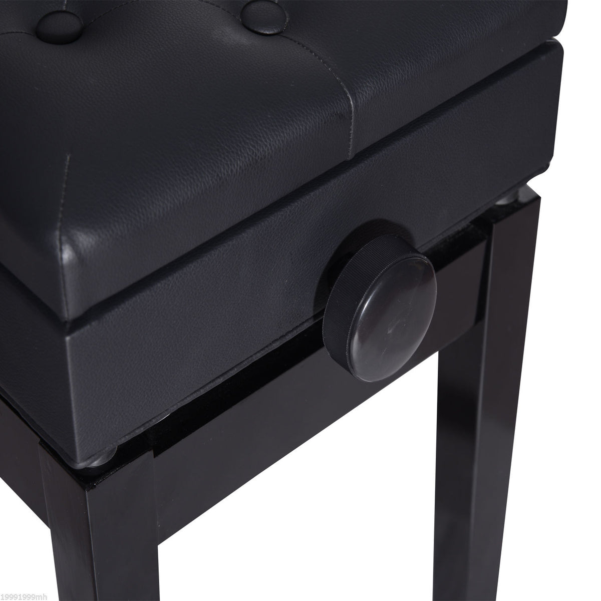 Banco de piano ajustable con almacenamiento y cuero sintético