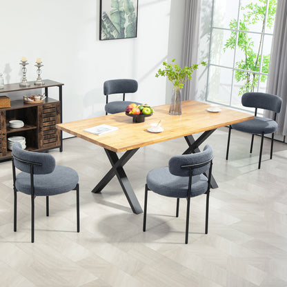 Juego de 4 sillas de comedor modernas acolchadas