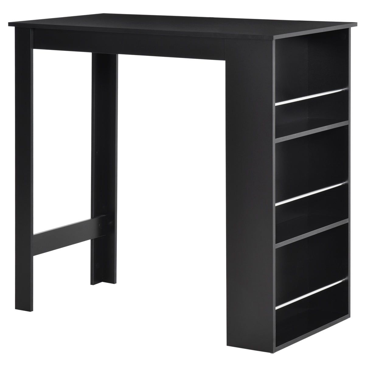 Bar table counter height 3 storage shelves