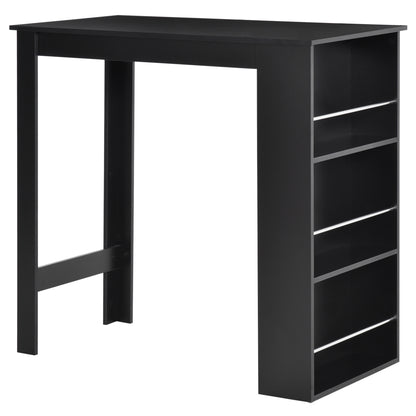 Bar table counter height 3 storage shelves